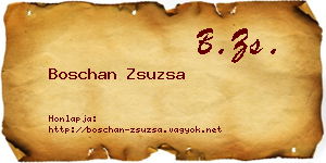 Boschan Zsuzsa névjegykártya