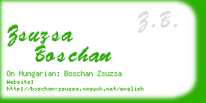 zsuzsa boschan business card